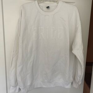 White 'Bride' Sweatshirt